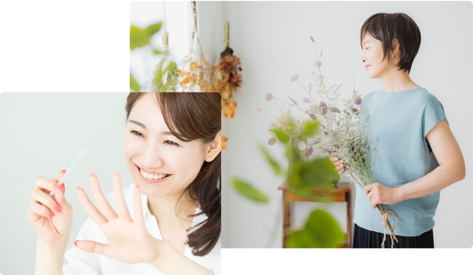 どんな時も変わらない笑顔で過ごせるよう、ウィッグからメイク、心のケアにいたるまで、「PreSta」がサポートします。