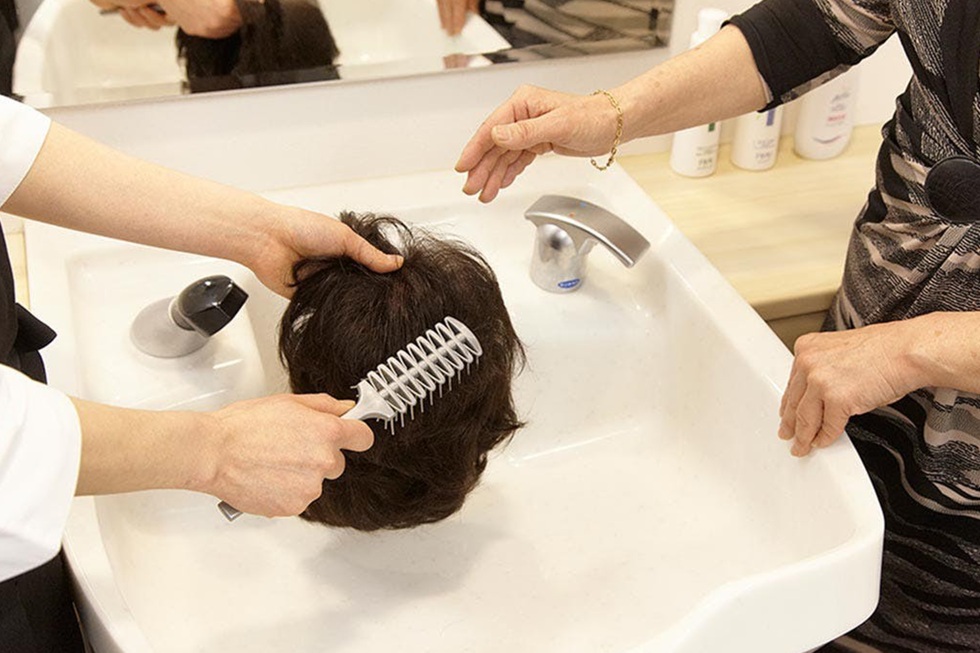 シャンプー練習