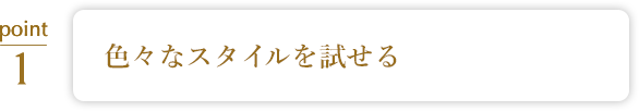 ボリュームアップにこだわった バリエーション豊富なウィッグ