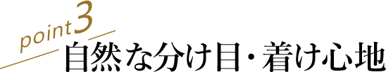 Point3 自然な分け目皮膚構造