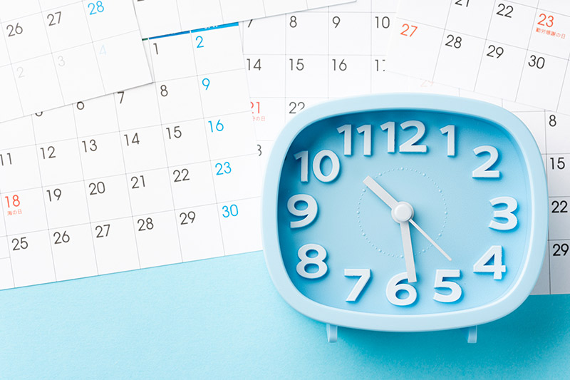 カレンダーと時計