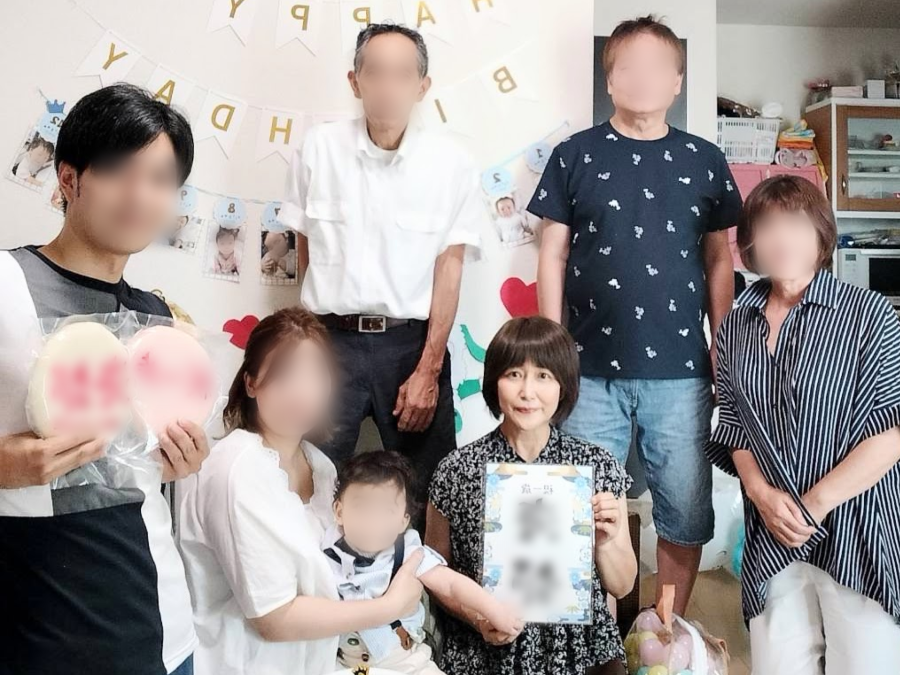 インタビューを受けてくれたお客様とご家族の写真