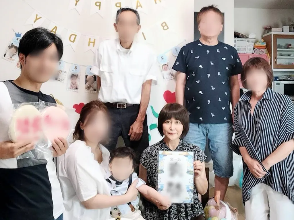 インタビューを受けてくれたお客様とご家族の写真